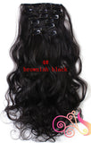 1Set Clip On Hair Extension 50cm 20inch 7pcs/set Natural Hairpieces Hair Style Wavy Curly Synthetic Clip In Hair Extensions 999
