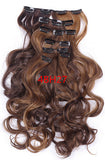 1Set Clip On Hair Extension 50cm 20inch 7pcs/set Natural Hairpieces Hair Style Wavy Curly Synthetic Clip In Hair Extensions 999
