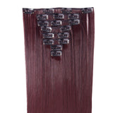 Clearance Sale Cheapest 8pcs 26" Long 170g Straight Style Hair Extension Create Ombre Feeling Soft Synthetic 14 Colors Clip In