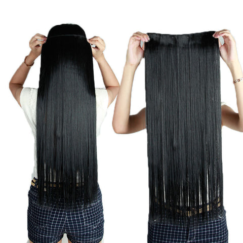 Natural Straight Hair Clip in on Hair Extensions 26 inch 66cm Length super long blonde hair Black Dark Light Brown hairpiece