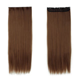 Natural Straight Hair Clip in on Hair Extensions 26 inch 66cm Length super long blonde hair Black Dark Light Brown hairpiece