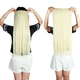 Natural Straight Hair Clip in on Hair Extensions 26 inch 66cm Length super long blonde hair Black Dark Light Brown hairpiece