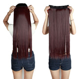 Natural Straight Hair Clip in on Hair Extensions 26 inch 66cm Length super long blonde hair Black Dark Light Brown hairpiece