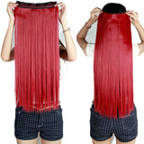 Natural Straight Hair Clip in on Hair Extensions 26 inch 66cm Length super long blonde hair Black Dark Light Brown hairpiece