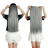 Natural Straight Hair Clip in on Hair Extensions 26 inch 66cm Length super long blonde hair Black Dark Light Brown hairpiece