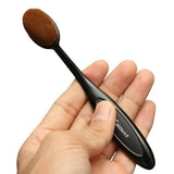 3 Colors Oval Makeup Tool Cosmetic Foundation Cream Powder Blush Makeup Brush( Black Gold Silver)