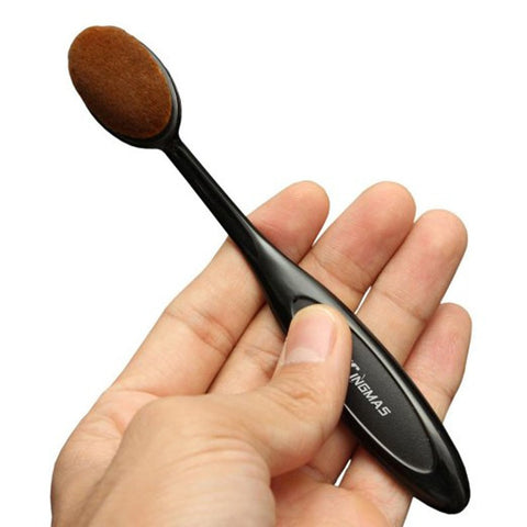 3 Colors Oval Makeup Tool Cosmetic Foundation Cream Powder Blush Makeup Brush( Black Gold Silver)