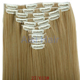 16 Colors Clip in Hair Extensions 25inch Long Straight Fake False Hair Extension Heat Resistant Synthetic Natural Hair Extension