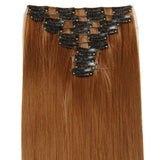 16 Colors Clip in Hair Extensions 25inch Long Straight Fake False Hair Extension Heat Resistant Synthetic Natural Hair Extension