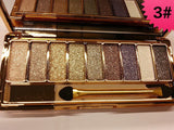 9 Colors Diamond Makeup Eyeshadow Palette Naked Smoky Professional Cosmetic With Brush Make Up Set Eye Shadow Maquillage Glitter