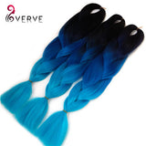 Ombre Kanekalon Braiding Hair braid 100g/piece Synthetic Two Tone High Temperature Fiber Kanekalon Jumbo Braid Hair Extensions