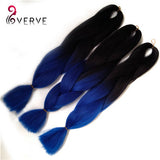 Ombre Kanekalon Braiding Hair braid 100g/piece Synthetic Two Tone High Temperature Fiber Kanekalon Jumbo Braid Hair Extensions