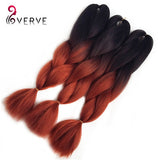 Ombre Kanekalon Braiding Hair braid 100g/piece Synthetic Two Tone High Temperature Fiber Kanekalon Jumbo Braid Hair Extensions