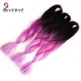 Ombre Kanekalon Braiding Hair braid 100g/piece Synthetic Two Tone High Temperature Fiber Kanekalon Jumbo Braid Hair Extensions