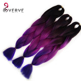 Ombre Kanekalon Braiding Hair braid 100g/piece Synthetic Two Tone High Temperature Fiber Kanekalon Jumbo Braid Hair Extensions