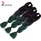 Ombre Kanekalon Braiding Hair braid 100g/piece Synthetic Two Tone High Temperature Fiber Kanekalon Jumbo Braid Hair Extensions