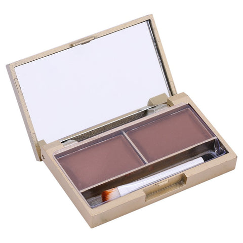 2016 New arrive Eye Shadow Eye Brow Makeup 2 Color Waterproof Eyebrow Cake Powder Palette + Brush Make Up Kit/Set Shaping Tools