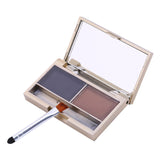 2016 New arrive Eye Shadow Eye Brow Makeup 2 Color Waterproof Eyebrow Cake Powder Palette + Brush Make Up Kit/Set Shaping Tools