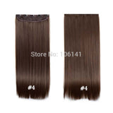 Clip In Hair Extensions 24inch 60cm 120g 5clips Long Straight  Synthetic Hair Clip in Synthetic Hair Extension Free Shipping