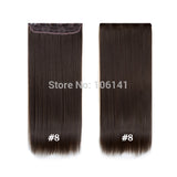 Clip In Hair Extensions 24inch 60cm 120g 5clips Long Straight  Synthetic Hair Clip in Synthetic Hair Extension Free Shipping