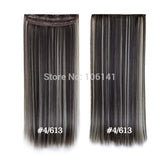Clip In Hair Extensions 24inch 60cm 120g 5clips Long Straight  Synthetic Hair Clip in Synthetic Hair Extension Free Shipping