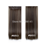 Clip In Hair Extensions 24inch 60cm 120g 5clips Long Straight  Synthetic Hair Clip in Synthetic Hair Extension Free Shipping