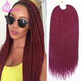 18" 30 Strands 75g/pack Best Quality Crotchet Braids Ombre Kanekalon Braiding Hair Crochet Braids Box Braids Hair Extensions