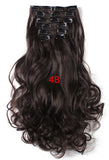 1Set Clip On Hair Extension 50cm 20inch 7pcs/set Natural Hairpieces Hair Style Wavy Curly Synthetic Clip In Hair Extensions 999