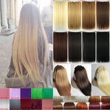 Natural Straight Hair Clip in on Hair Extensions 26 inch 66cm Length super long blonde hair Black Dark Light Brown hairpiece