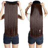 Natural Straight Hair Clip in on Hair Extensions 26 inch 66cm Length super long blonde hair Black Dark Light Brown hairpiece