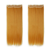 Natural Straight Hair Clip in on Hair Extensions 26 inch 66cm Length super long blonde hair Black Dark Light Brown hairpiece