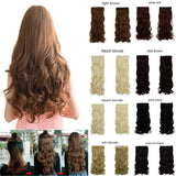 New 27" long curly synthetic hair clip in half head hair extension 17 colors 150g black brown blonde auburn   free shipping