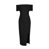 Hego 2016 New Off The Shoulder Elegant  Legs Split Bandage Party Dresses For Women Sexy Costumes Hot