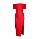 Hego 2016 New Off The Shoulder Elegant  Legs Split Bandage Party Dresses For Women Sexy Costumes Hot