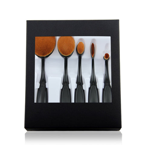 5PCS Rose Gold Oval Make Up Brushes MULTIPURPOSE Makeup Brush Set  Professional Makeup Brush Foundation Powder Brush Kit in BOX