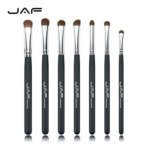 JAF Classic 7pcs Brushes for Makeup 100% Natural Animal Horse Pony Hair Eye Makeup Brush Set JE07PY