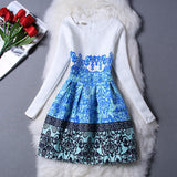 New Fashion Clothes 2016 Autumn Winter Dress Women Floral Print Long Sleeve Casual Dress Lady vestido de festa Plus Size