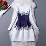 New Fashion Clothes 2016 Autumn Winter Dress Women Floral Print Long Sleeve Casual Dress Lady vestido de festa Plus Size