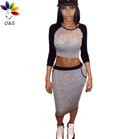 2 Piece Bandage Midi Party Dress Vestido Feminino Long Sleeve Elastic Women Autumn Winter Dress Bodycon Sexy Clubwear