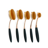 10 Pcs Set Makeup Toothbrush Shape Oval Makeup Brushes Set Foundation Contour Powder Eyebrow Blush Eyeshadow Brush Set