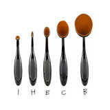 10 Pcs Set Makeup Toothbrush Shape Oval Makeup Brushes Set Foundation Contour Powder Eyebrow Blush Eyeshadow Brush Set