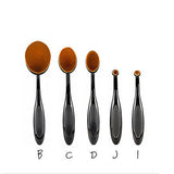 10 Pcs Set Makeup Toothbrush Shape Oval Makeup Brushes Set Foundation Contour Powder Eyebrow Blush Eyeshadow Brush Set