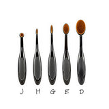 10 Pcs Set Makeup Toothbrush Shape Oval Makeup Brushes Set Foundation Contour Powder Eyebrow Blush Eyeshadow Brush Set
