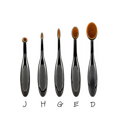 10 Pcs Set Makeup Toothbrush Shape Oval Makeup Brushes Set Foundation Contour Powder Eyebrow Blush Eyeshadow Brush Set