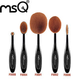 MSQ New Arrival Tooth Brush Shape Oval Makeup Brush Set MULTIPURPOSE Professional Foundation Powder Brush Kits