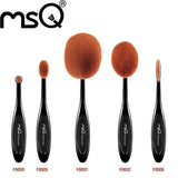 MSQ New Arrival Tooth Brush Shape Oval Makeup Brush Set MULTIPURPOSE Professional Foundation Powder Brush Kits