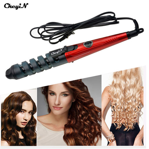 Pro Hair Curler Electric Ceramic Hair Curler Spiral Hair Rollers Curling Iron Wand Salon Hair Styling Tools Styler HS10-V31