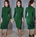 Women Autumn Dress Long Sleeve Sexy Club Dress 2016 Midi Pencil Bodycon Self Portrait Party Dresses Plus Size Women Clothing