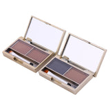 2016 New arrive Eye Shadow Eye Brow Makeup 2 Color Waterproof Eyebrow Cake Powder Palette + Brush Make Up Kit/Set Shaping Tools