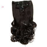 False Hair Extensions Synthetic Hair with Clip 8pcs 18 Clips in Hair Extension 20" Long Curly  Hairpiece Heat Resistant Hair